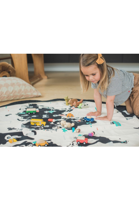 vak na hračky Worldmap Black