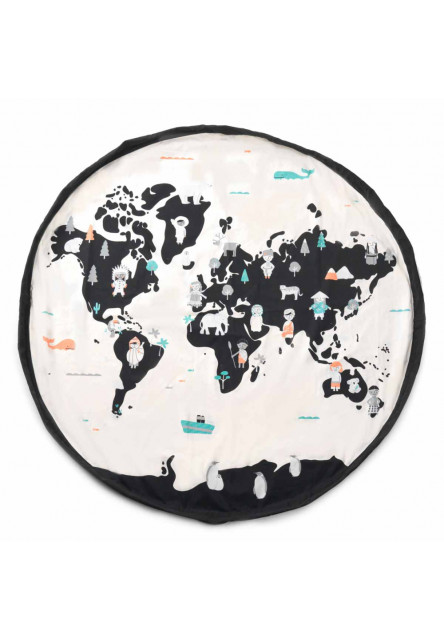vak na hračky Worldmap Black
