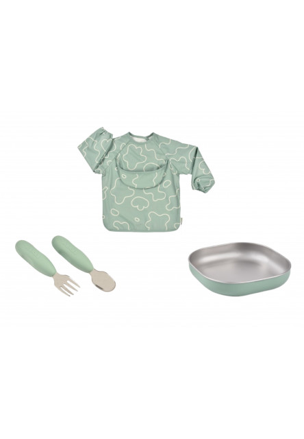 Jedálenská sada pre najmenších Sage Green