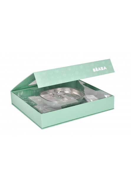 Jedálenská sada pre najmenších Sage Green