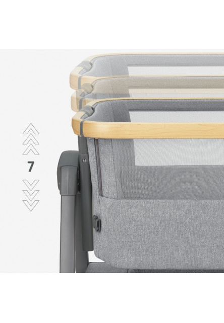 Postieľka prenosná Nanna Grey