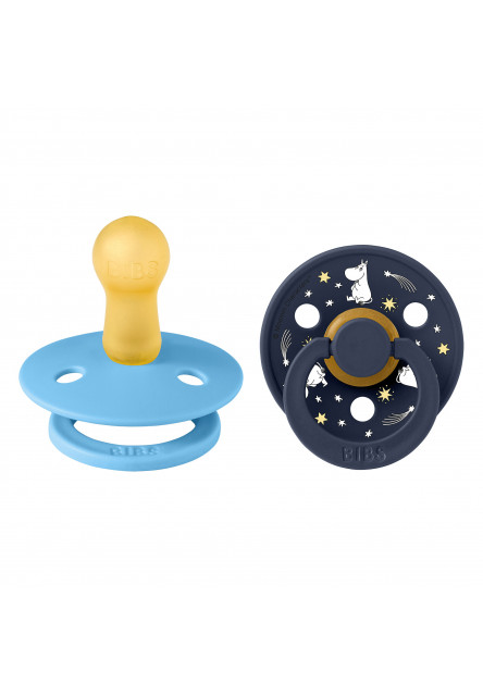 BIBS x Moomin Colour cumlíky z prírodného kaučuku 2ks - veľkosť 2 (Good Night Breeze Mix)