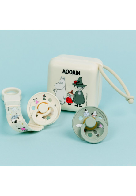 BIBS x Moomin Colour cumlíky z prírodného kaučuku 2ks - veľkosť 1 (Dancing Candy Apple Mix)