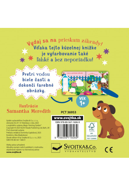 Maľovanie vodou do tašky Záhrada