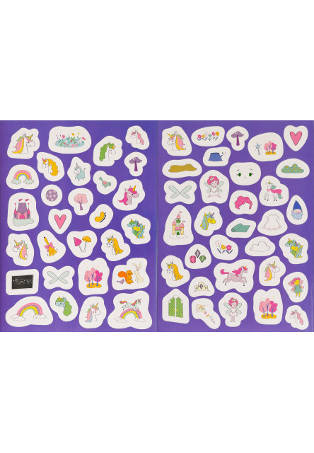 Jednorožce Obrázkové čítanie so samolepkami