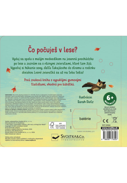 Čo počuješ v lese? Prvé zvuky pre bábätko