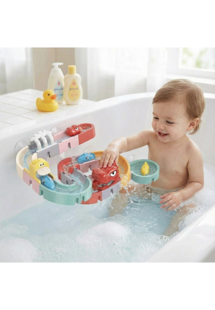 DIY Guľôčková dráha do vody Dino 30 ks