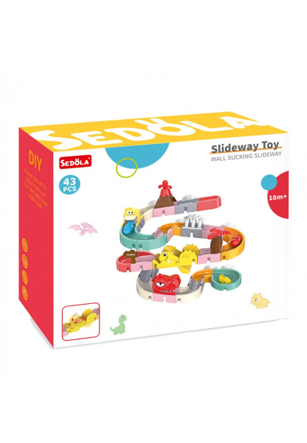 DIY Guľôčková dráha do vody Dino 43 ks