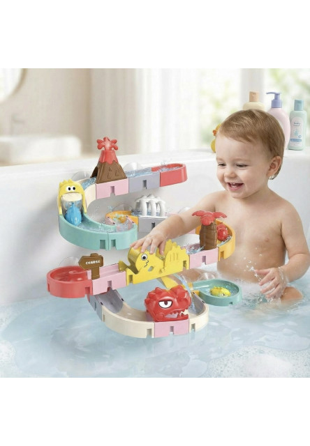 DIY Guľôčková dráha do vody Dino 43 ks