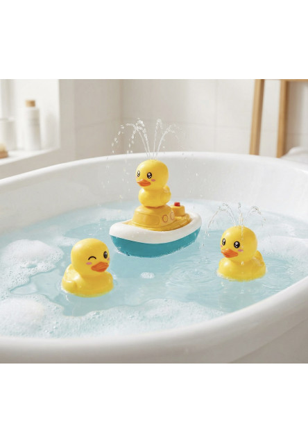 Plávajúca loďka s kačičkami