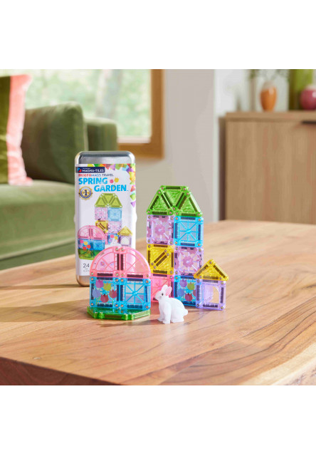 Magnetická stavebnica microMAGS Spring Garden Travel Set 24 dielov