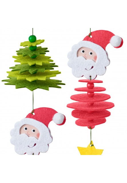 Kreatívna sada Prvé navliekanie plstená girlanda Mikuláš