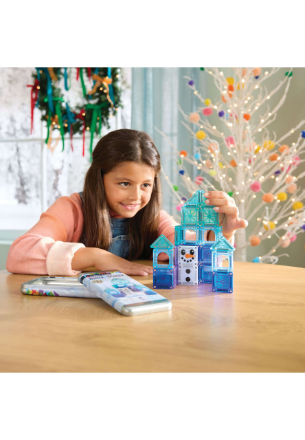 Magnetická stavebnica microMAGS Winter Wonderland Travel Set 26 dielov