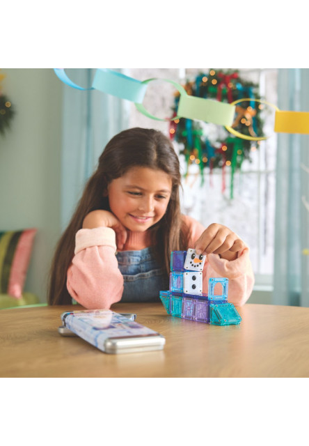 Magnetická stavebnica microMAGS Winter Wonderland Travel Set 26 dielov