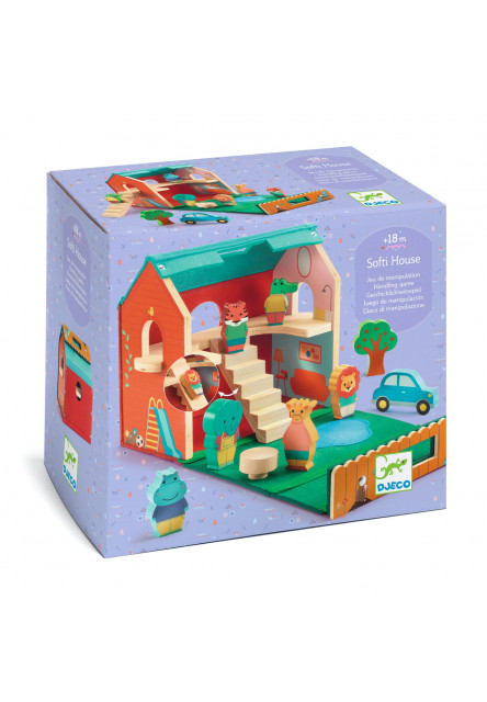 Drevený domček so zvieratkami SoftiHouse