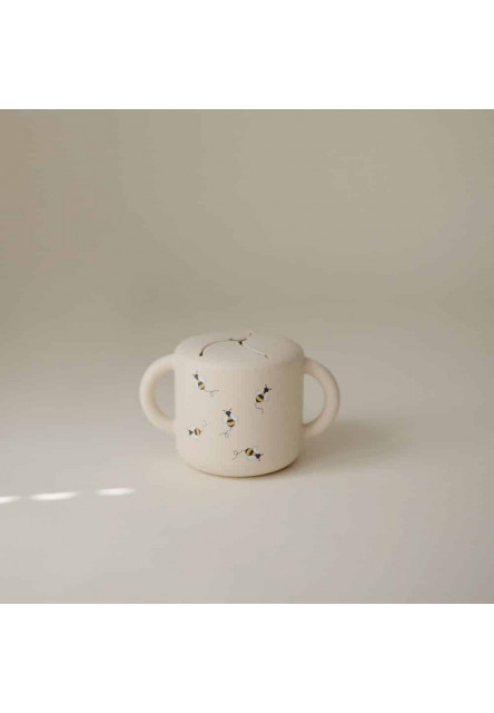 Silikónový pohárik na snack mushie - bees