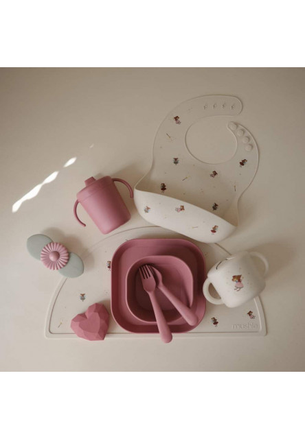 Silikónový podbradník mushie - fairy mice