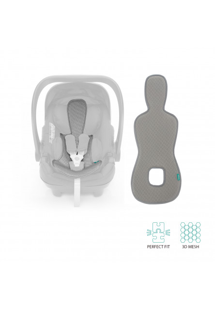 Priedušná podložka do autosedačky Breeze sk. 0+, Foggy Grey