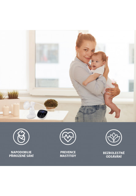 Elektrická odsávačka mlieka ComfyPro, Black