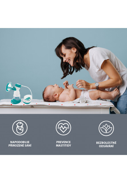 Elektrická odsávačka mlieka Comfy, Mint