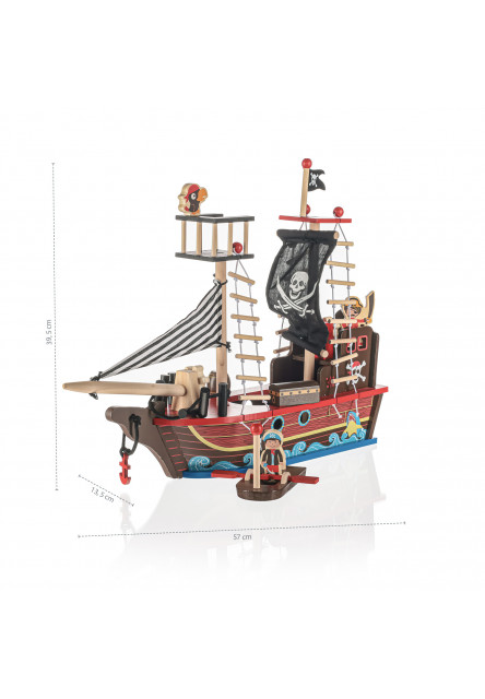 Drevená pirátska loď