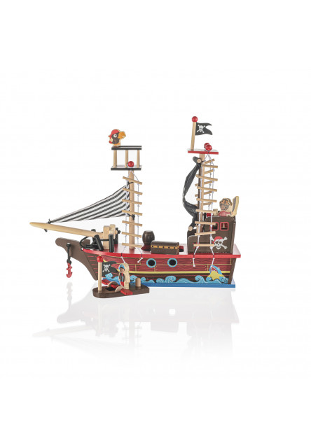 Drevená pirátska loď