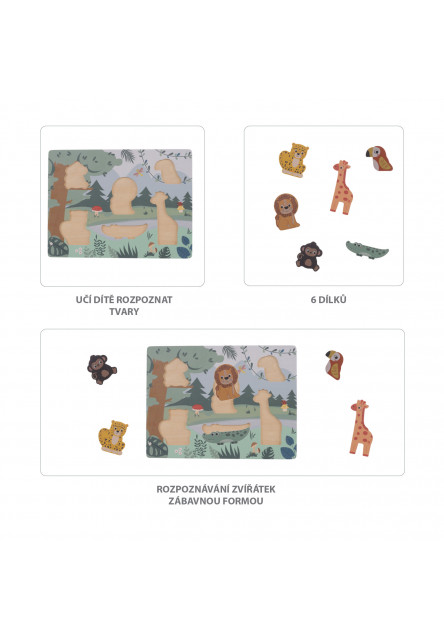 Drevené puzzle jungle, Wood