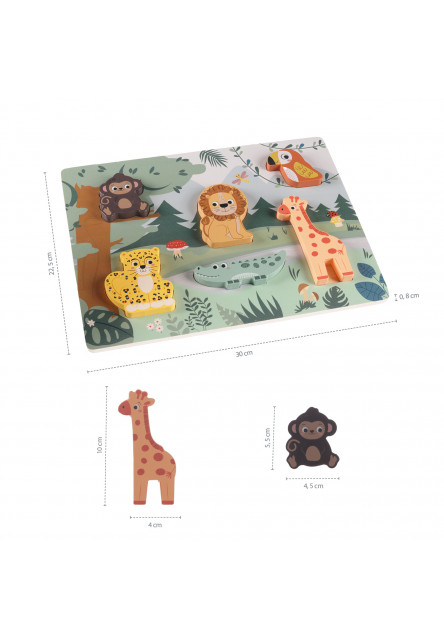 Drevené puzzle jungle, Wood