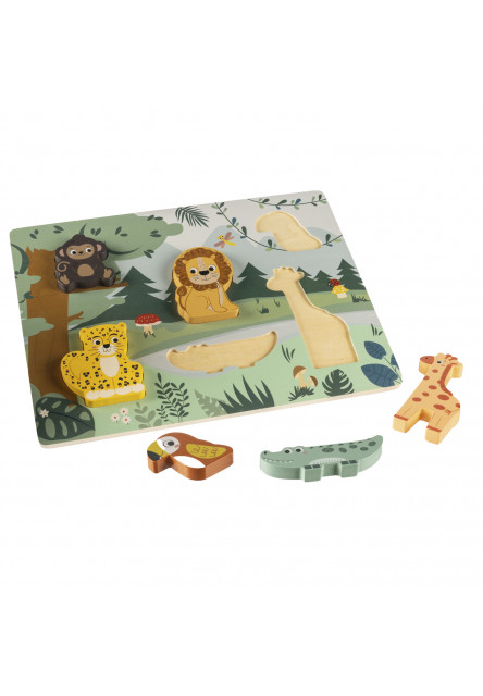 Drevené puzzle jungle, Wood