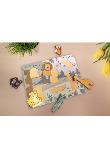 Drevené puzzle jungle, Wood