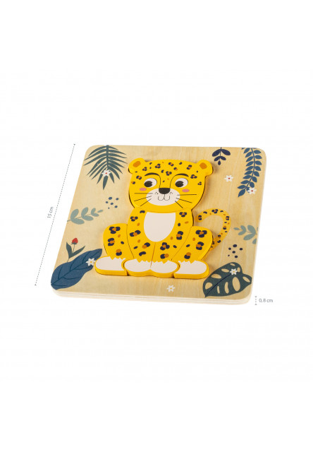 Drevené puzzle malé, Zebra