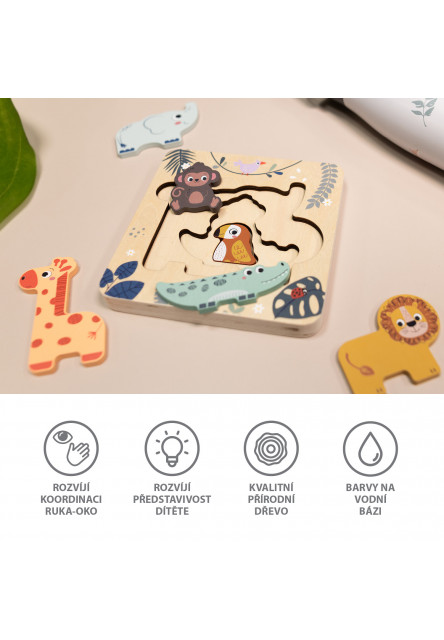 Drevené puzzle hlavolam, Wood