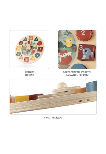 Drevené aktivity hodiny, Wood