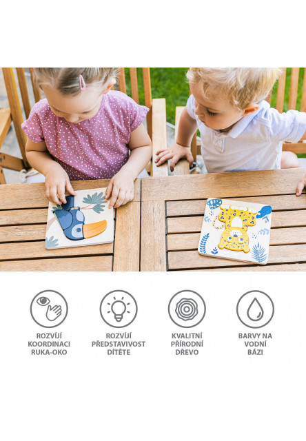 Drevené puzzle malé, Fox