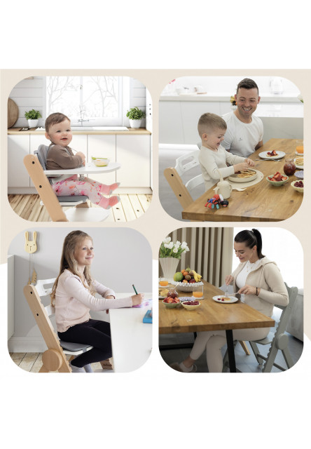 Drevená jedálenská stolička Clipp & Clapp, Pistacio Green