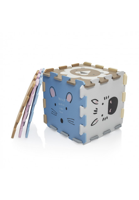 Penová podložka Puzzle 30x30 cm 9ks, Animals