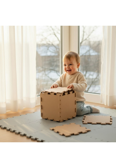 Penová podložka Puzzle 30x30 cm 9ks, Wild Life