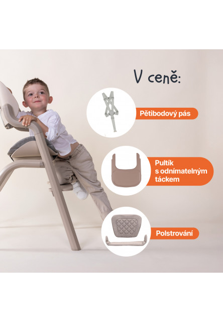 Set stolička Inpira + novorodenecký set + hojdacia základňa, Pistacio  Green