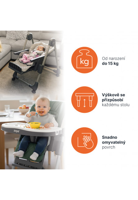 Jídelná stolička Monti 2, Diamond Green