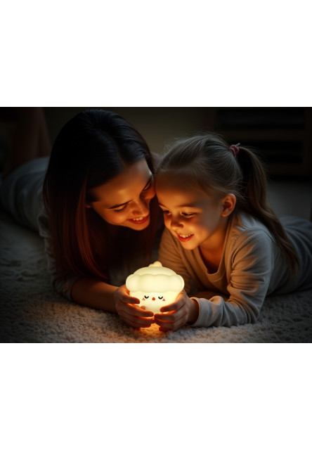 Silikónová nočná LED lampa veľkosť M, Muffin