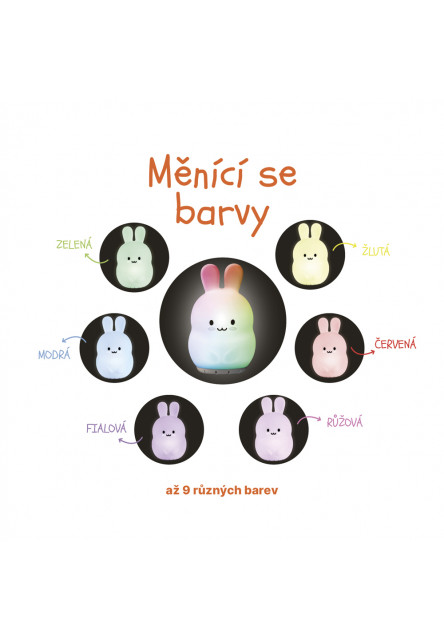 Silikónová nočná LED lampa veľkosť M, Muffin