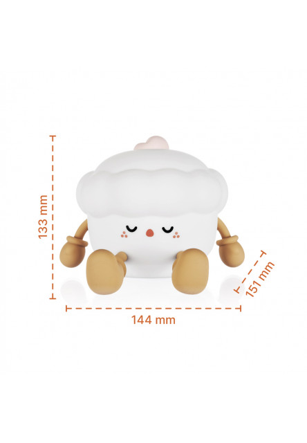 Silikónová nočná LED lampa veľkosť M, Muffin