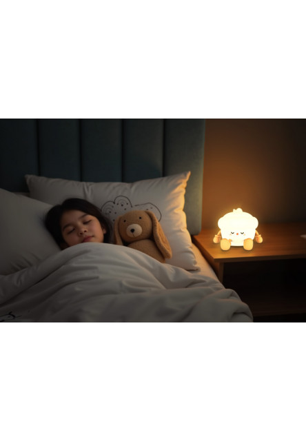 Silikónová nočná LED lampa veľkosť M, Muffin