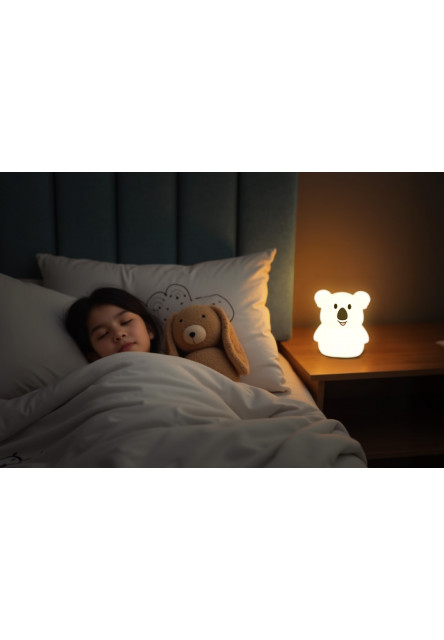 Silikónová nočná LED lampa veľkosť M, Koala