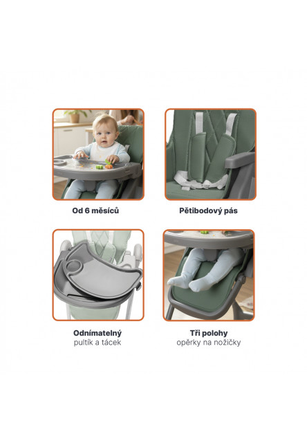 Jídelná stolička Primo, Ivory Beige