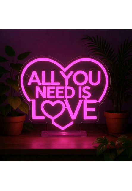 LED nápis s neónovým efektom Legami It's A Sign - All You Need Is Love