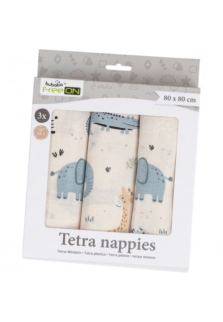 Bubaba Látkové plienky 3 ks Beige Safari