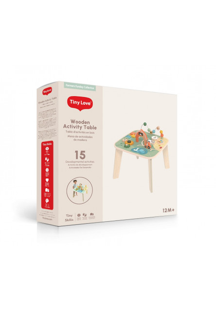 Stolík s aktivitami drevený Farmers Funday