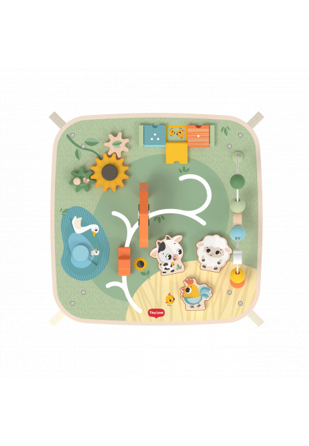 Stolík s aktivitami drevený Farmers Funday