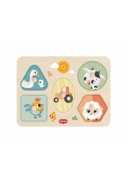 Puzzle so zvukmi drevené Farmers Funday